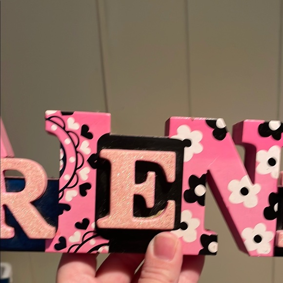 Pink and Black FRIENDS Decorative Sign - Picture 3 of 11